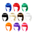 X 12 Peluca Carre Mix Colores Fluo Cotillon Carioca Fiesta