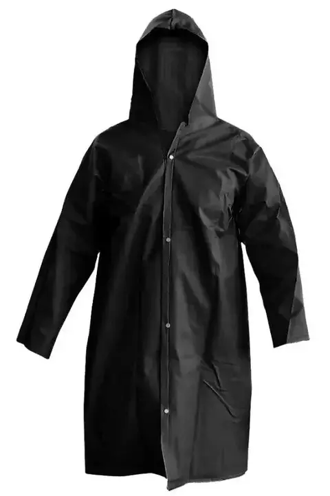 Capa de Chuva PVC Forrada Preto