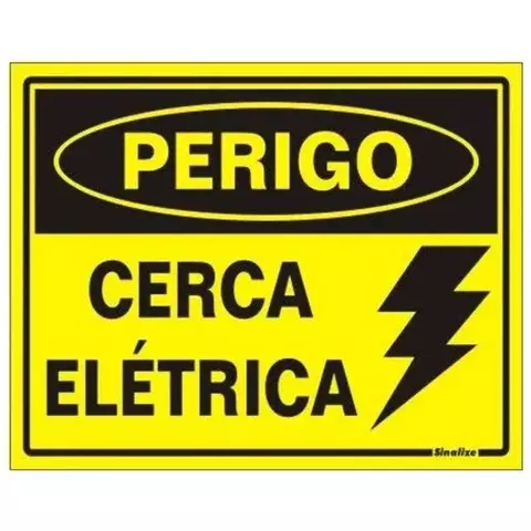 PLACA DE SINALIZACAO 30X20 CERCA ELETRICA