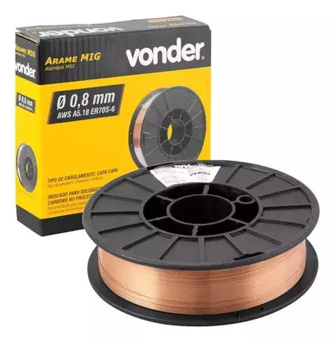 Arame Mig 0,8Mm Carretel 5Kg Vonder