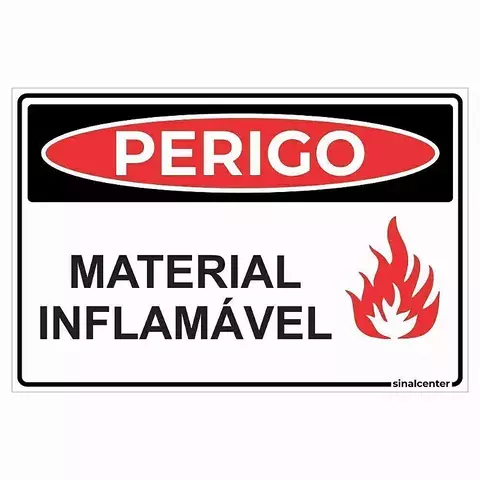 PLACA DE SINALIZACAO 30X20 PROD.INFLAMAVEL