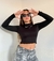 Remera M/L modal con bordado - comprar online