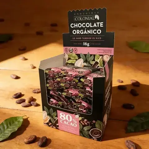 Chocolate Colonial orgánico al 80% x 16 grs