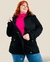 Campera Parka Gabardina Karen con piel NEGRA