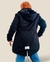 Campera Parka Gabardina Karen con piel NEGRA - thewins