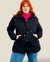 Campera Parka Gabardina Karen con piel NEGRA - comprar online
