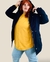 Imagen de Campera Parka Gabardina Karen con piel azul