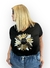 Remera flora glam Negro - thewins