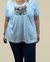 Remera Búho místico Celeste - tienda online