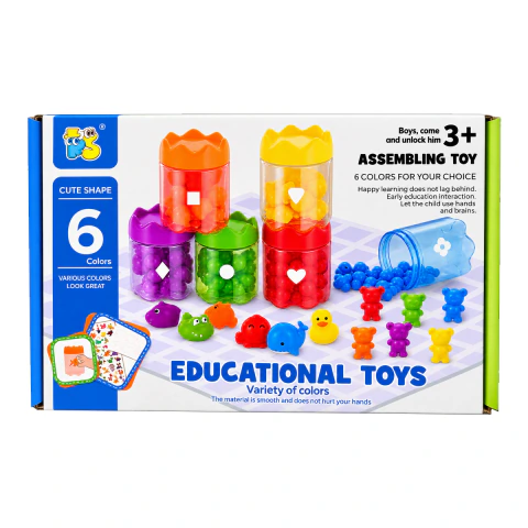 JUEGO EDUCATIVO CLASIFICADOR DE OSITOS CON TARJETAS DE ACTIVIDADES - 92 PIEZAS