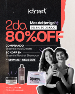 PROMO 80% ACID CREAM 250 + SHAMPOO NEUTRO 300 + NECESER - IDRAET