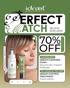 Promo Idraet Dúo Anti- Acné / Comprando Sebum Cleanser Foam te llevás al 70% Sebum Control