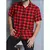 Camisa Xadrez Masculina Manga Curta Slim Fit