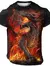 Camiseta vintage grande com estampa 3D masculina, Dragon Graphics, Moda de rua, - MAVEN