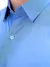 Camisa Social Masculina Premium Tipo Linho Azul
