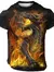 Camiseta vintage grande com estampa 3D masculina, Dragon Graphics, Moda de rua, - loja online