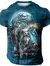 Camiseta vintage grande com estampa 3D masculina, Dragon Graphics, Moda de rua, - loja online