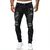 Moda estilo de rua jeans rasgados magros homens vintage lavagem sólida denim ca - comprar online