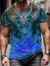 Imagem do Camiseta vintage grande com estampa 3D masculina, Dragon Graphics, Moda de rua,