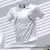Verão esportes masculinos corrida camiseta bloco de cor esportes ao ar livre tr