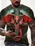 Camiseta vintage grande com estampa 3D masculina, Dragon Graphics, Moda de rua, - comprar online