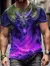 Camiseta vintage grande com estampa 3D masculina, Dragon Graphics, Moda de rua, - MAVEN