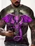 Camiseta vintage grande com estampa 3D masculina, Dragon Graphics, Moda de rua, - MAVEN