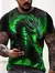 Imagem do Camiseta vintage grande com estampa 3D masculina, Dragon Graphics, Moda de rua,