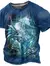 Camiseta vintage grande com estampa 3D masculina, Dragon Graphics, Moda de rua, - loja online