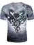 Imagem do Camiseta vintage grande com estampa 3D masculina, Dragon Graphics, Moda de rua,