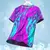 Camiseta masculina corrida esportes camiseta multi cor retalhos impresso camiset - comprar online