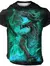 Camiseta vintage grande com estampa 3D masculina, Dragon Graphics, Moda de rua, - comprar online