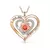 Luxo vermelho zircão pingente colares com rosa flor caixa de presente para namo - comprar online