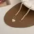 Imitação branca Pérola Bead Colar Mulheres Cristal Pedra Coração Pingente C - comprar online