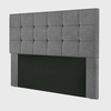 Cabeceira Julia Casal Queen Size 160 cm para Cama Box Suede Cinza Amassado