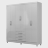 Guarda Roupa Casal 6 Portas 3 Gavetas Toledo