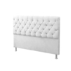 Cabeceira Casal 140cm Para Cama Box Sofia Corino Branco -