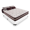 Cama Box Casal 138 Tecido Sintético Branco com Colchão Little Angel - Mola Superlastic 62x138x188