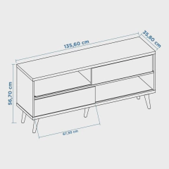 Rack para TV até 50 Polegadas 2 Portas nt 1180 - comprar online