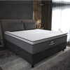 Cama Box Baú Casal Colchão Molas Ensacadas Pillow Top Maximus 138x188x69cm Cinza / Preto