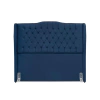 Cabeceira De Cama Box Queen 160 Cm Dubai Premium - Veludo Azul Marinho