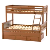 Treliche Com Cama Casal Com Gavetas Madeira Maciça Castanho Claro Mobilistore