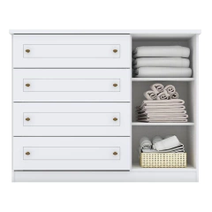 Cômoda Infantil Americano Branco hp - Mb Outlet Moveis