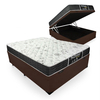 Cama Box Com Baú Casal + Colchão De Molas - Probel - Prodormir Sleep Black 138x188x67cm Marrom