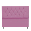 Cabeceira Cama Box Solteiro 90 Cm Geovana Suede Rosa