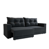 Sofá 3 Lugares Retrátil Lubeck Suede Grafite