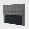 Cabeceira Cama Box Casal Queen Size 160 cm Estofada Suede Cinza Amassado Julia