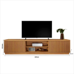 Rack Valencia 2 Portas Para Tv De Até 75'' Naturalle - comprar online