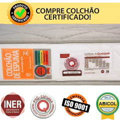 Colchão Casal Espuma D33 A Vácuo Ortopédica Certificada 138x188x17cm - - Mb Outlet Moveis