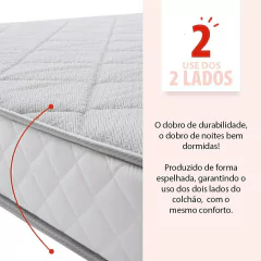 Colchão Casal Espuma D33 A Vácuo Ortopédica Certificada 138x188x17cm - - loja online